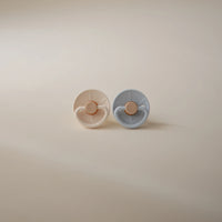 FRIGG LITTLE VIKING NATURAL RUBBER PACIFIER | POWDER BLUE/CREAM | 2 PACK