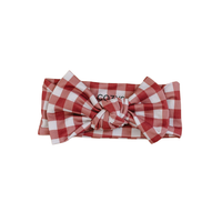 BURGUNDY GINGHAM | BOW