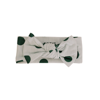 GREEN POLKADOT + STRIPE | BOW