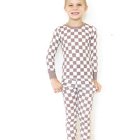 BROWN + WHITE CHECKER | LONG SLEEVE