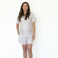 RAINBOW FLORAL | WOMEN'S SHORT SLEEVE SHORTS SET