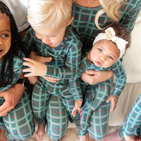 NORTH POLE PLAID | FOOTIE ONE PIECE