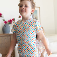 RAINBOW MINI CHECKER | SHORT SET