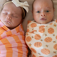 PINK + ORANGE STRIPE | SWADDLE