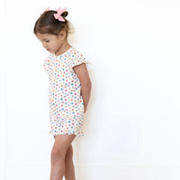 RAINBOW FLORAL | RUFFLE SHORT SET