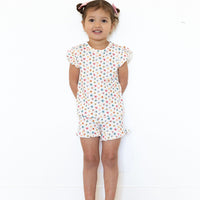 RAINBOW FLORAL | RUFFLE SHORT SET