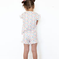 RAINBOW FLORAL | RUFFLE SHORT SET