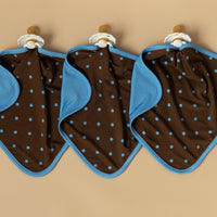 BROWN + BLUE POLKA DOTS | LOVIE