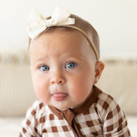 BROWN GINGHAM | ZIPPER ONE PIECE