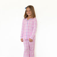 PINK PLAID | GIRLS' BUTTON UP LONG SLEEVE SET