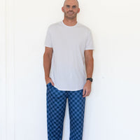 NAVY CHECKER | MEN'S PANTS