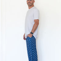 NAVY CHECKER | MEN'S PANTS
