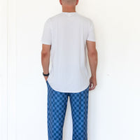 NAVY CHECKER | MEN'S PANTS