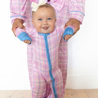 PINK PLAID | ZIPPER ONE PIECE