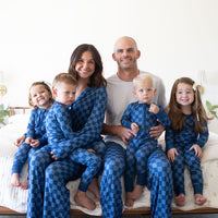 NAVY CHECKER | WOMEN'S BUTTON UP LONG SLEEVE SET