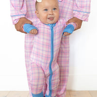 PINK PLAID | ZIPPER ONE PIECE
