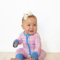 PINK PLAID | ZIPPER ONE PIECE