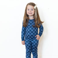 NAVY CHECKER | LONG SLEEVE