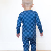 NAVY CHECKER | ZIPPER ONE PIECE