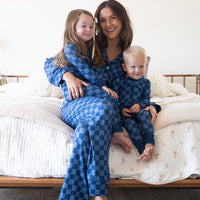 NAVY CHECKER | ZIPPER ONE PIECE