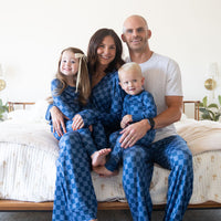 NAVY CHECKER | WOMEN'S BUTTON UP LONG SLEEVE SET