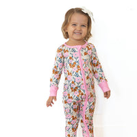 PINK FALL FLORAL | ZIPPER ONE PIECE