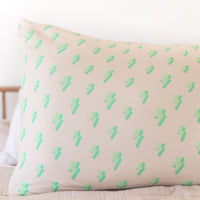 GREEN LIGHTNING BOLTS | PILLOW CASE