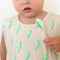 GREEN LIGHTNING BOLTS | SLEEP SACK