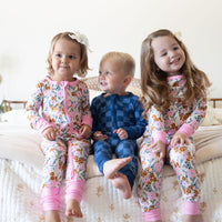 PINK FALL FLORAL | ZIPPER ONE PIECE