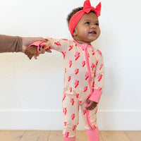 PINK LIGHTNING BOLTS | ZIPPER ONE PIECE