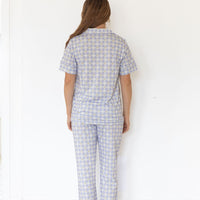GINGHAM BOWS | WOMEN'S BUTTON UP SHORT SLEEVE SET