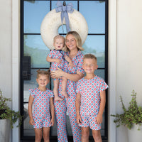 MINI CHECKERED STARS | RUFFLE SHORT SET