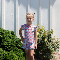 MINI CHECKERED STARS | RUFFLE SHORT SET