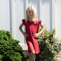 NAVY STARS | RUFFLE SLEEVE DRESS