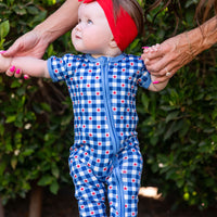 GINGHAM STARS | ZIPPER ONE PIECE