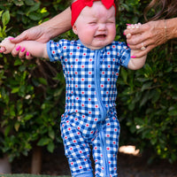 GINGHAM STARS | ZIPPER ONE PIECE