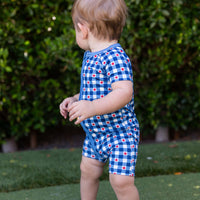 GINGHAM STARS | SHORT ZIPPER ONE PIECE