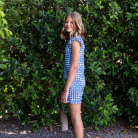 GINGHAM STARS | RUFFLE SHORT SET