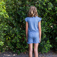 GINGHAM STARS | RUFFLE SHORT SET