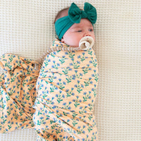 YELLOW PEACH FLORAL | SWADDLE