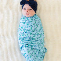SPRING BLUE FLORAL | SWADDLE