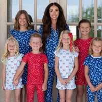 BLUE PAISLEY | NEW* WOMEN'S BUTTON UP SHORT SLEEVE SET