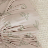 TAN + GREEN CACTUS | SWADDLE