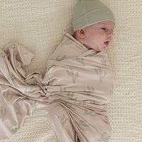 TAN + GREEN CACTUS | SWADDLE