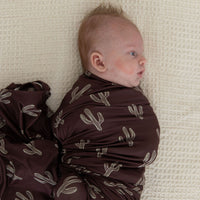 BROWN + GREEN CACTUS | SWADDLE