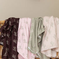 TAN + GREEN CACTUS | SWADDLE