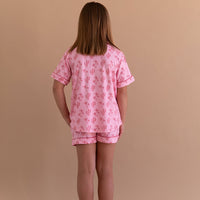 CACTUS PALM | GIRLS' BUTTON UP SHORT SLEEVE + SHORTS SET