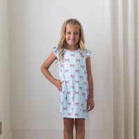 USA BOWS | RUFFLE SLEEVE DRESS