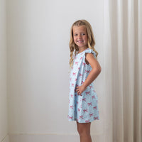 USA BOWS | RUFFLE SLEEVE DRESS