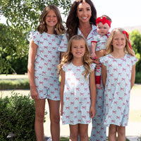 USA BOWS | NEW* WOMEN'S BUTTON UP SHORT SLEEVE SET